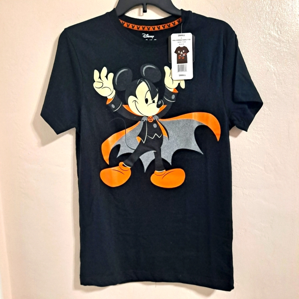 Disney Mickey Mouse Unisex Halloween Magic T-Shirt - Black and Orange